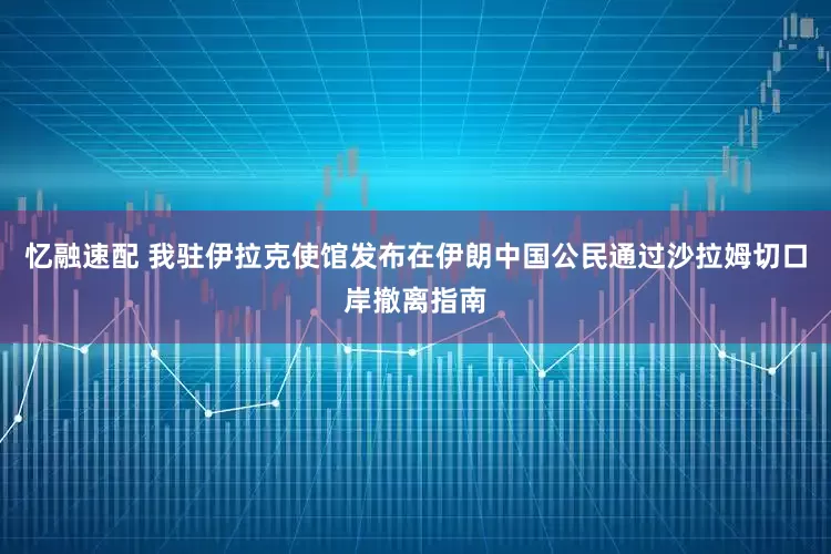 忆融速配 我驻伊拉克使馆发布在伊朗中国公民通过沙拉姆切口岸撤离指南