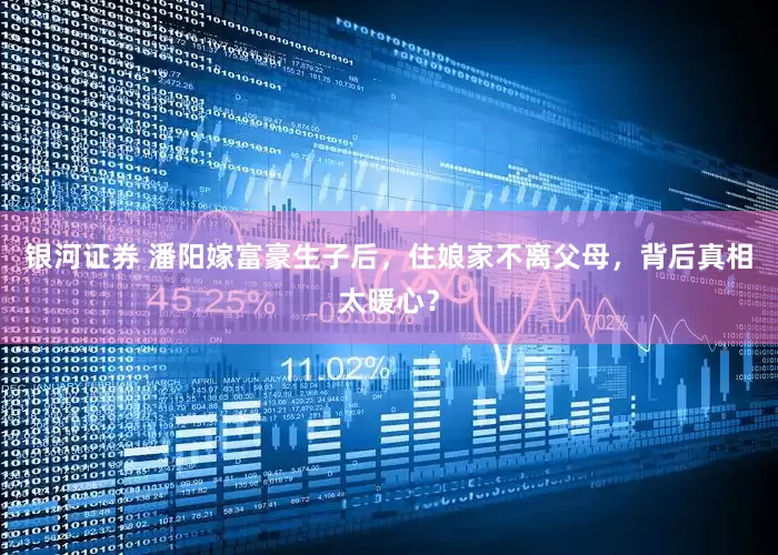 银河证券 潘阳嫁富豪生子后，住娘家不离父母，背后真相太暖心？